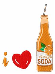 soda detailed machine embroidery - Orange Soda perfect for decorative pillow covers