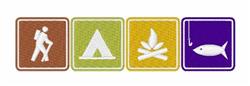 detailed outdoor machine embroidery pattern - Outdoors perfect for Hiking Bags