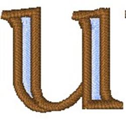 Outline u - 4x4 outline quick stitch machine embroidery design for cute baby onesies