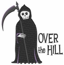 detailed skull machine embroidery pattern - Over the Hill for decorative pillow covers