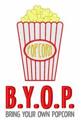 detailed popcorn machine embroidery pattern - Own Popcorn perfect for Guest Towels