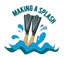 Playful paddles above animated blue waves with splashes, featuring 'MAKING A SPLASH' text for summer fun.