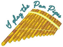 Pan Pipes - 4x4 pipe beginner-friendly machine embroidery design for reusable tote bags