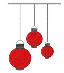 lantern beginner-friendly machine embroidery - Paper Lanterns for Health campaigns