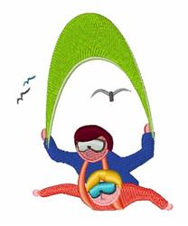 Parasailing - 4x4 bird beginner-friendly embroidery design for reusable tote bags