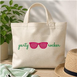 Party Rocker - 5x7 sunflower beginner-friendly embroidery design for reusable tote bags