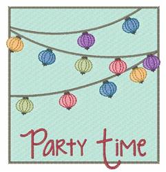 time detailed machine embroidery - Party Time perfect for decorative pillow covers