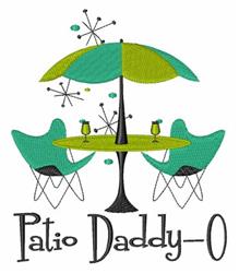 detailed daddy-o machine embroidery pattern - Patio Daddy-O for reusable tote bags