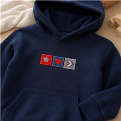 Patriotic Blocks - 4x4 heart detailed machine embroidery design for reusable tote bags