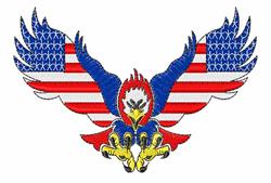 bird detailed machine embroidery - Patriotic Eagle perfect for decorative pillow covers