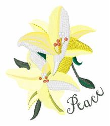 detailed easter leaf machine embroidery pattern - Peace Lily for reusable tote bags
