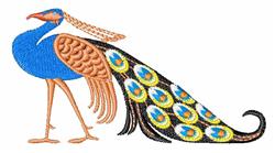 bird detailed machine digital embroidery - Peacock perfect for decorative pillow covers