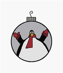 Penguin Ornament - 4x4 penguin detailed machine embroidery design for Tree Ornaments