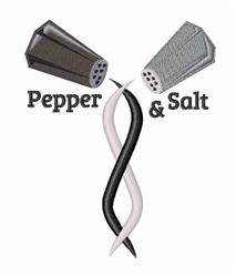 Pepper & Salt - 5x7 salt beginner-friendly machine embroidery design for Wall Art