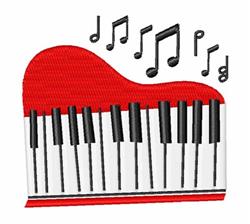 piano detailed machine digital embroidery - Piano perfect for kitchen tea towels