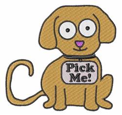 Pick Me - 4x4 puppy dog detailed machine embroidery design perfect for Fitness Gear