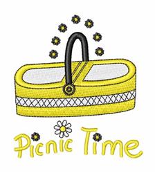 time detailed machine digital embroidery - Picnic Time perfect for Tablecloths
