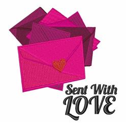 Playful pink envelopes featuring a heart detail and 'Sent With LOVE' text, perfect for Valentine's gifts.