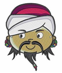 pirate detailed machine digital embroidery - Pirate perfect for reusable tote bags