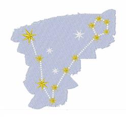 detailed star machine embroidery pattern - Pisces Constellation for kitchen aprons