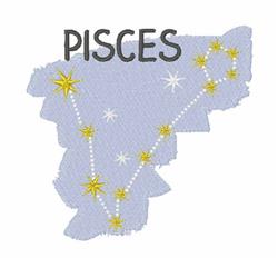 star detailed machine digital embroidery - Pisces perfect for decorative pillow covers