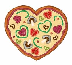 detailed mushroom machine embroidery pattern - Pizza Heart for decorative pillow covers