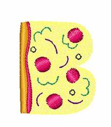 quick stitch pie machine embroidery pattern - Pizza Pie B for reusable tote bags