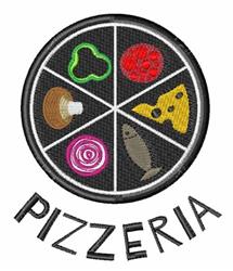 Pizzeria - 5x7 mushroom detailed machine embroidery design for decorative pillow covers
