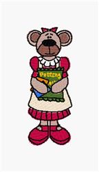 detailed bear machine embroidery pattern - Planting Bear perfect for kitchen tea towels