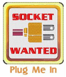 detailed plug machine embroidery pattern - Plug Me In perfect for kitchen aprons