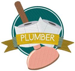 Playful plunger with two toilet paper rolls in a colorful cartoon style, set in a circular layout.