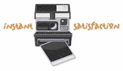 Polaroid Camera - 5x7 camera detailed embroidery design for Photo Album Covers