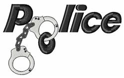 beginner-friendly police machine embroidery pattern - Police for kitchen tea towels