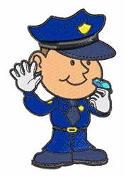 detailed policeman machine embroidery pattern - Policeman for decorative pillow covers