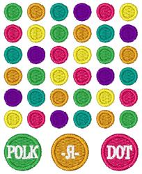 polk-a-dot detailed machine digital embroidery - Polk-A-Dot perfect for kitchen aprons