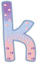 Polka Dot Lowercase k