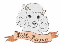 puppy dog detailed machine embroidery - Poodle Princess perfect for Dog Blankets