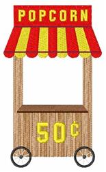Popcorn 50¢ - 5x7 50¢ detailed machine embroidery design perfect for reusable tote bags