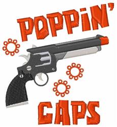 Poppin Caps - 5x7 cap detailed machine embroidery design for decorative pillow covers