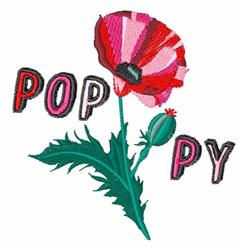 Poppy - 4x4 leaf detailed machine embroidery design perfect for kitchen tea towels