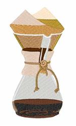 Pour Over Coffee - 4x4 coffee detailed machine embroidery design for kitchen tea towels