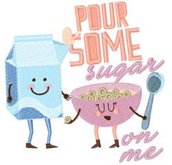Pour Some Sugar - 5x7 sugar detailed embroidery design for decorative pillow covers