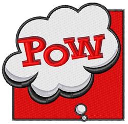 Comic-style graphic featuring 'Pow' in bold red within a white speech bubble, set against a vibrant red background.