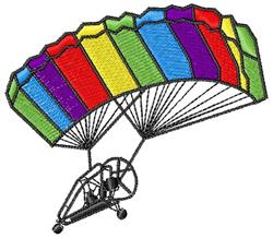 detailed parachute machine embroidery pattern - Powered Parachute for festive table runners
