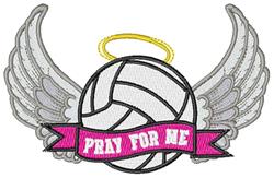 Pray For Me - 5x7 angel detailed machine embroidery design for decorative pillow covers