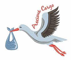 Precious Cargo - 5x7 bird beginner-friendly machine embroidery design for Spa Robes