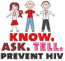 Prevent HIV - 5x7 hiv detailed machine embroidery design perfect for kitchen aprons