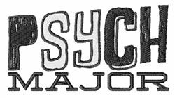 detailed major machine embroidery pattern - Psych Major for decorative pillow covers