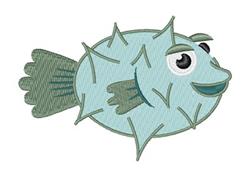 fish beginner-friendly machine embroidery - Puffer Fish perfect for kitchen aprons