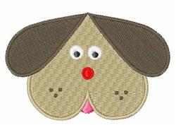 beginner-friendly puppy dog machine embroidery pattern - Pup Head for reusable tote bags